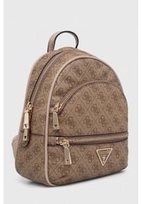 Guess plecak damski kolor beżowy mały wzorzysty. Kolor: beżowy #4
