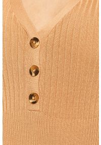 ANSWEAR - Answear - Sweter. Kolor: złoty, brązowy, wielokolorowy. Materiał: wiskoza, dzianina, poliamid. Wzór: gładki #3