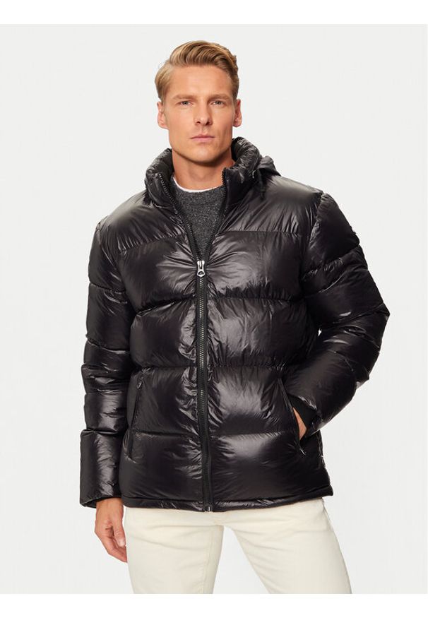 Schott NYC Kurtka zimowa COLUMBUSX Czarny Regular Fit. Kolor: czarny. Materiał: syntetyk. Sezon: zima