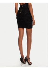 Balmain Spódnica mini DF1LB015KG43 Czarny Slim Fit. Kolor: czarny. Materiał: syntetyk