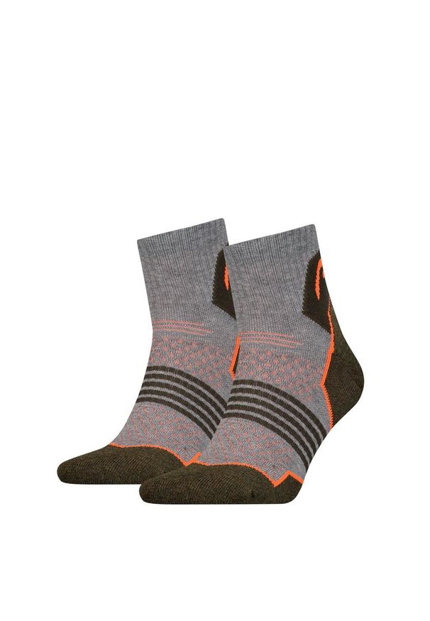Skarpetki turystyczne unisex Head Hiking Quarter 2 pary. Kolor: szary. Sport: outdoor