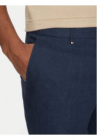 BOSS Spodnie materiałowe C-Genius 50540518 Granatowy Slim Fit. Kolor: niebieski. Materiał: len #4