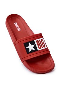 Big-Star - Męskie Klapki Big Star DD174702 Czerwone. Okazja: na co dzień. Kolor: czerwony. Styl: casual #4