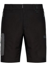Jack Wolfskin Szorty sportowe Active Track 1503791 Czarny Regular Fit. Kolor: czarny. Materiał: syntetyk #2