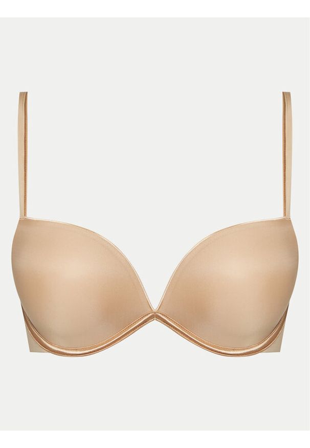 Wonderbra Biustonosz push-up WB008144 Beżowy. Kolor: beżowy. Materiał: syntetyk. Rodzaj stanika: push-up