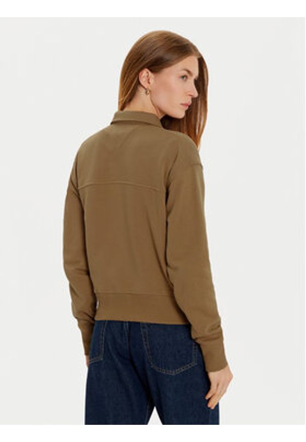 TOMMY HILFIGER - Tommy Hilfiger Bluza WW0WW44081 Khaki Regular Fit. Kolor: brązowy. Materiał: bawełna