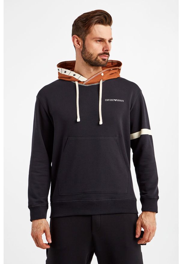 Emporio Armani - BLUZA EMPORIO ARMANI. Typ kołnierza: kaptur. Wzór: nadruk