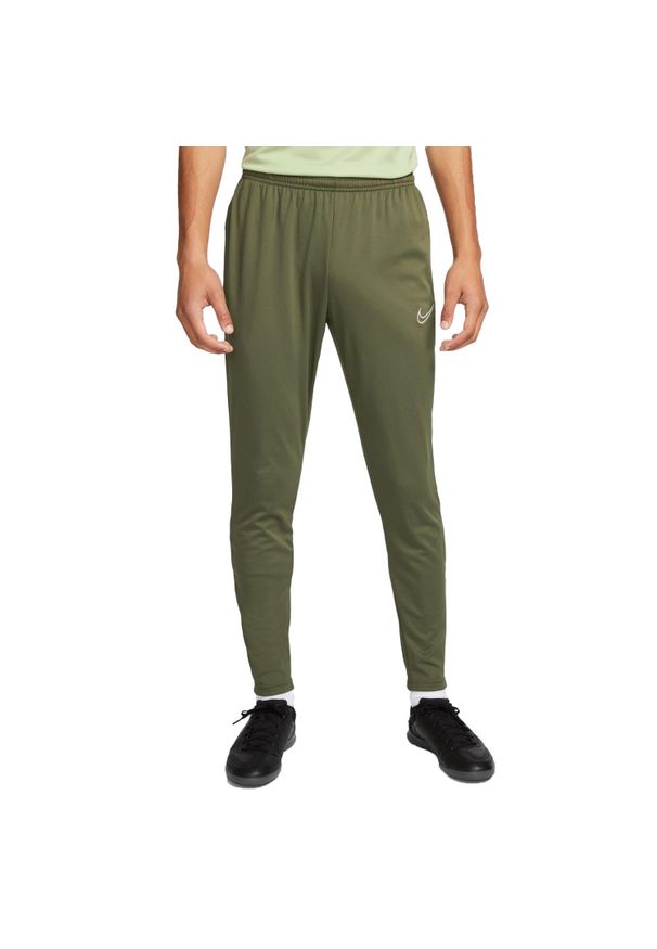 Nike - Męskie Spodnie Do Biegania Academy DriFIT. Kolor: zielony. Materiał: dresówka