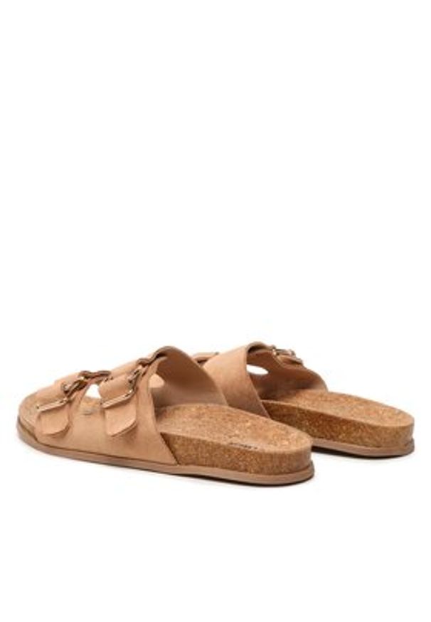 DeeZee Klapki WS280601-01A Beżowy. Kolor: beżowy. Materiał: materiał