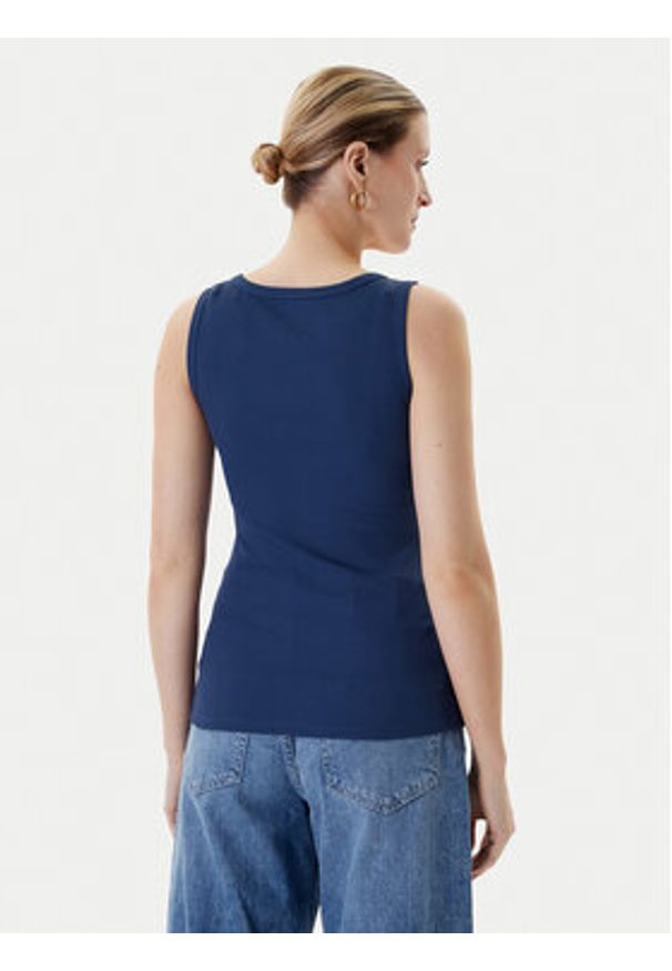 Guess Top W5YP00 KCXJ2 Granatowy Classic Fit. Kolor: niebieski. Materiał: syntetyk
