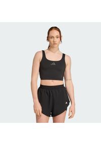 Adidas - Koszulka Power Light Support Bra. Kolor: czarny. Technologia: ClimaCool (Adidas)