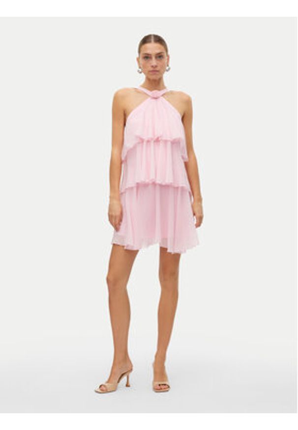 Vero Moda Sukienka koktajlowa Felicia 10329767 Różowy Regular Fit. Kolor: różowy. Materiał: syntetyk. Styl: wizytowy