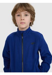 4f - 4F Polar regular ze stójką chłopięcy - niebieski 158 (12-13 lat). Typ kołnierza: kołnierzyk stójkowy. Kolor: niebieski. Materiał: polar. Wzór: gładki. Sezon: lato. Sport: turystyka piesza, wspinaczka, snowboard, narciarstwo #2