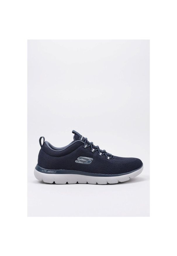 skechers - Buty SKECHERS SUMMITS - LOUVIN Niebieski. Kolor: niebieski. Materiał: tkanina, guma