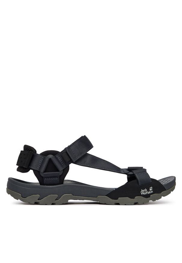 Jack Wolfskin Sandały Ridge A65589 Czarny. Kolor: czarny. Materiał: materiał