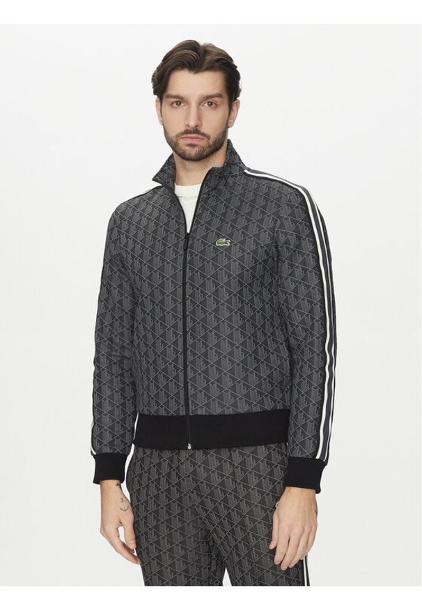 Lacoste Bluza SH1368 Szary Regular Fit. Kolor: szary. Materiał: bawełna, syntetyk