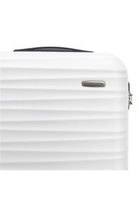 Wittchen - Średnia walizka z ABS-u z żebrowaniem biała. Kolor: biały. Materiał: guma #7