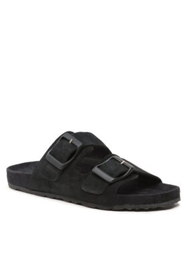 Manebi Klapki Traveler Nordic Sandals K 1.0 RT Czarny. Kolor: czarny. Materiał: zamsz, skóra