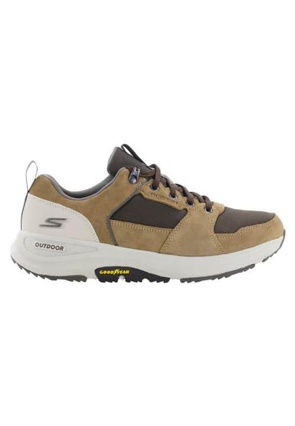 skechers - Buty do chodzenia męskie Skechers GO Walk Outdoor. Zapięcie: sznurówki. Kolor: wielokolorowy, brązowy, żółty. Materiał: skóra, syntetyk, materiał, tkanina. Szerokość cholewki: normalna. Sport: outdoor, turystyka piesza
