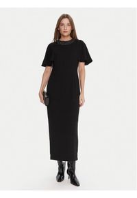 LOLA CASADEMUNT Sukienka koktajlowa MF2516012 Czarny Regular Fit. Kolor: czarny. Materiał: syntetyk. Styl: wizytowy #1