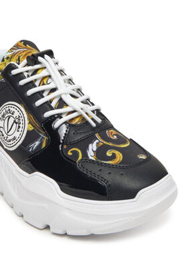 Versace Jeans Couture Sneakersy 78VA3SC7 Czarny. Kolor: czarny. Materiał: skóra