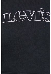 Levi's® - Levi's Bluza damska kolor czarny z kapturem z nadrukiem. Okazja: na spotkanie biznesowe. Typ kołnierza: kaptur. Kolor: czarny. Wzór: nadruk. Styl: biznesowy #5
