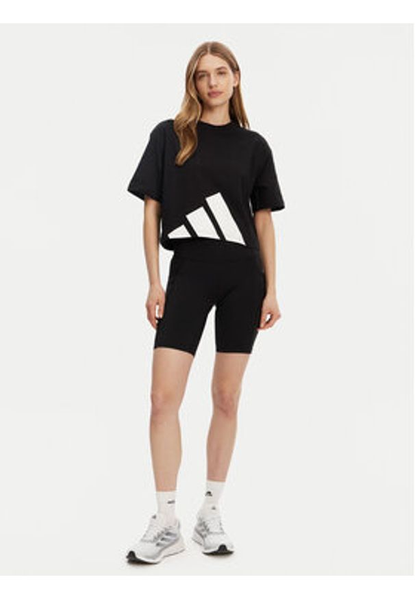 Adidas - adidas T-Shirt Essentials Big Logo Boyfriend JG8736 Czarny Loose Fit. Kolor: czarny. Materiał: bawełna