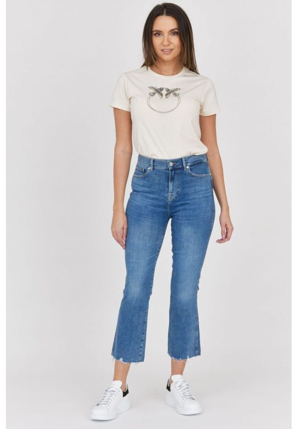 7 FOR ALL MANKIND Jasnoniebieskie jeansy damskie HW Slim Kick, Rozmiar 30. Kolor: niebieski