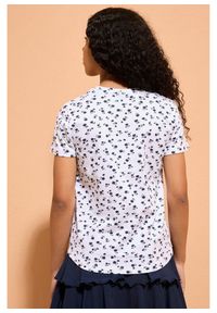 bonprix - T-shirt z elastycznej bawełny organicznej (2 szt.). Okazja: na co dzień. Kolor: biały. Materiał: bawełna. Długość rękawa: krótki rękaw. Długość: krótkie. Wzór: jednolity, nadruk. Styl: casual #2