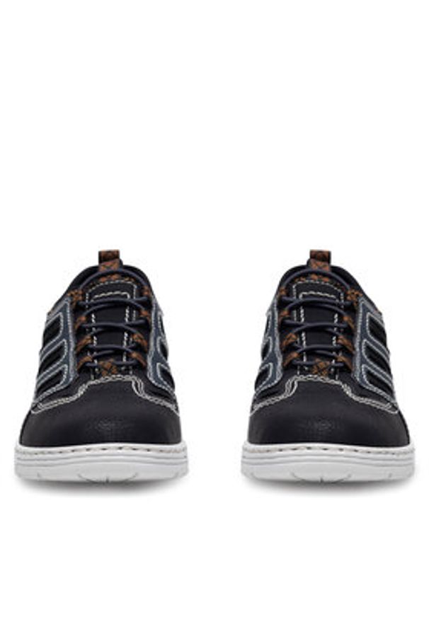 Rieker Półbuty 08665-14 Niebieski. Kolor: niebieski. Materiał: materiał