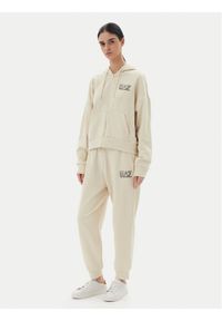 EA7 Emporio Armani Dres 7W000110 AF12473 U1079 Beżowy Loose Fit. Kolor: beżowy. Materiał: bawełna
