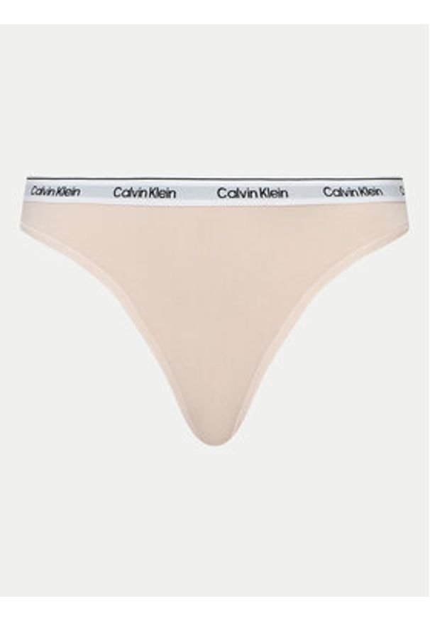 Calvin Klein Underwear Komplet 3 par stringów 000QD5209E Kolorowy. Materiał: bawełna. Wzór: kolorowy