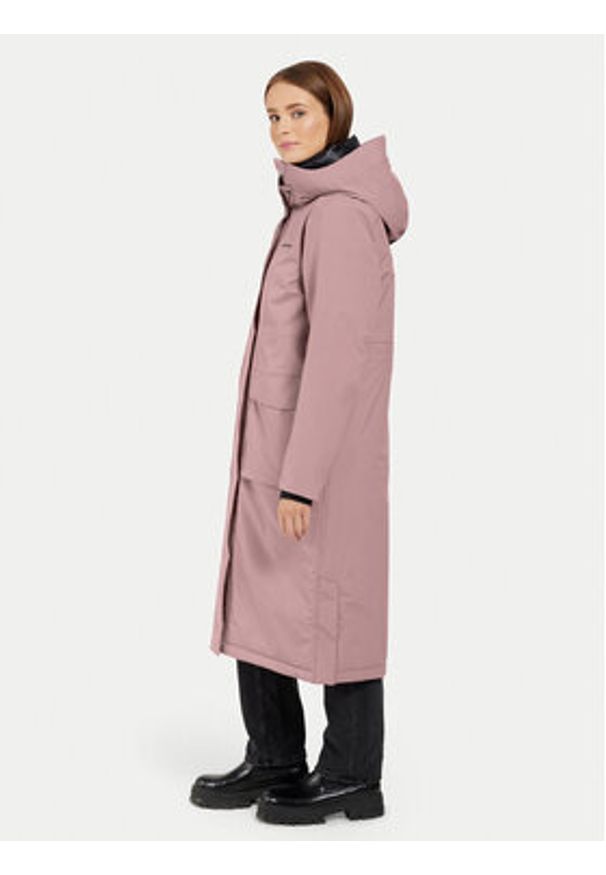 Didriksons Parka Leya 504846 Różowy Relaxed Fit. Kolor: różowy. Materiał: syntetyk