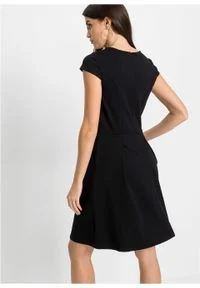 Sukienka biznesowa bonprix czarny. Okazja: na spotkanie biznesowe. Kolor: czarny. Styl: biznesowy #5