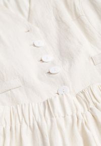 Born2be - Beżowy Bawełniany Komplet Rozkloszowana Spódnica i Kamizelka Moveina. Kolor: beżowy. Materiał: bawełna. Wzór: ażurowy #3