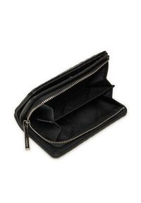 Calvin Klein Duży Portfel Damski Mini Line Quilt Medium Bifold K60K613063 Czarny. Kolor: czarny. Materiał: skóra