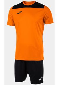 Zestaw Sportowy Joma Phoenix II 3XL Pomarańczowo-Czarny dla Mężczyzn. Kolor: czarny, pomarańczowy, wielokolorowy. Materiał: dresówka. Sport: fitness