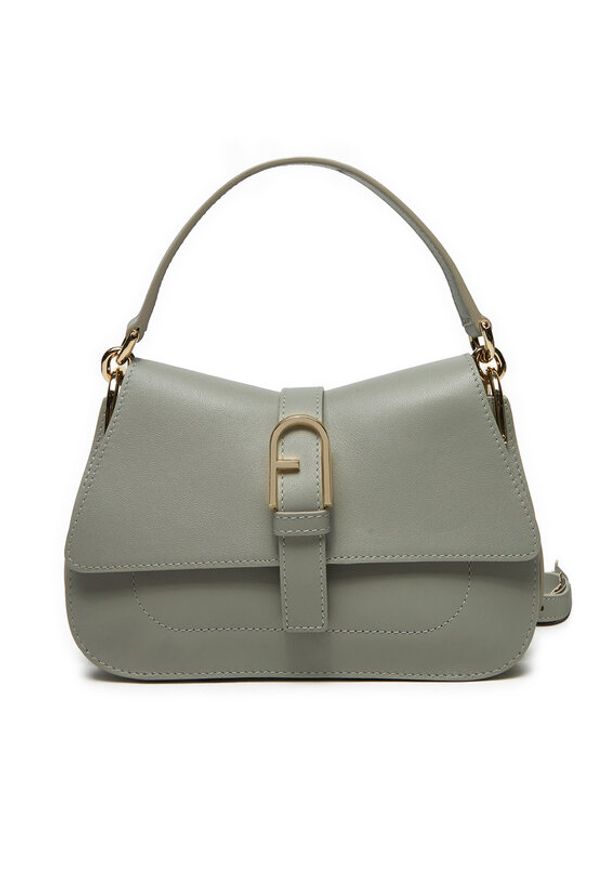 Furla Torebka Flow Mini Top Handle WB01032-BX2045-3291S-1007 Szary. Kolor: szary. Materiał: skórzane