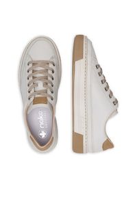 Rieker Sneakersy L8847-81 Beżowy. Kolor: beżowy. Materiał: skóra #5