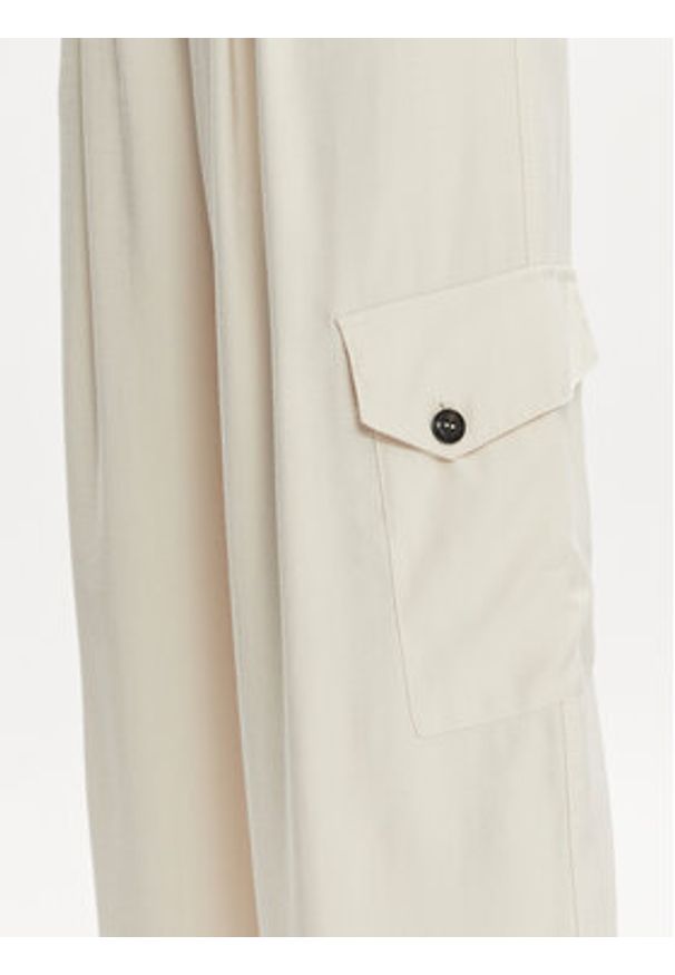 MAX&Co. Spodnie materiałowe Corvino 2416131072200 Beżowy Wide Leg. Kolor: beżowy. Materiał: wiskoza