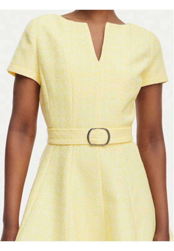 Morgan Sukienka koktajlowa 261-RCARL Żółty Regular Fit. Kolor: żółty. Materiał: syntetyk. Styl: wizytowy