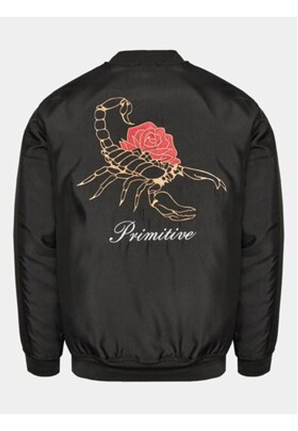 Primitive Kurtka bomber Scorpio PA323145 Czarny Regular Fit. Kolor: czarny. Materiał: bawełna