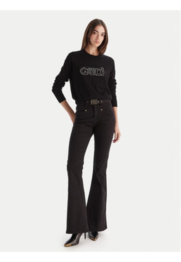 Gaudi Sweter 521BD53023 Czarny Regular Fit. Kolor: czarny. Materiał: syntetyk