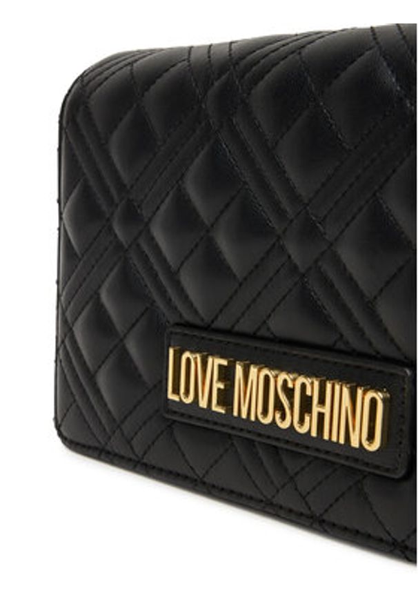 Love Moschino - LOVE MOSCHINO Torebka JC4079PP1NLA0000 Czarny. Kolor: czarny. Materiał: skórzane