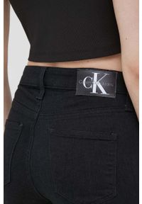 Calvin Klein Jeans jeansy damskie kolor czarny. Kolor: czarny #2