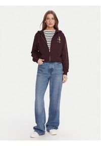 TOMMY HILFIGER - Tommy Hilfiger Bluza WW0WW46126 Bordowy Regular Fit. Kolor: czerwony. Materiał: bawełna #3