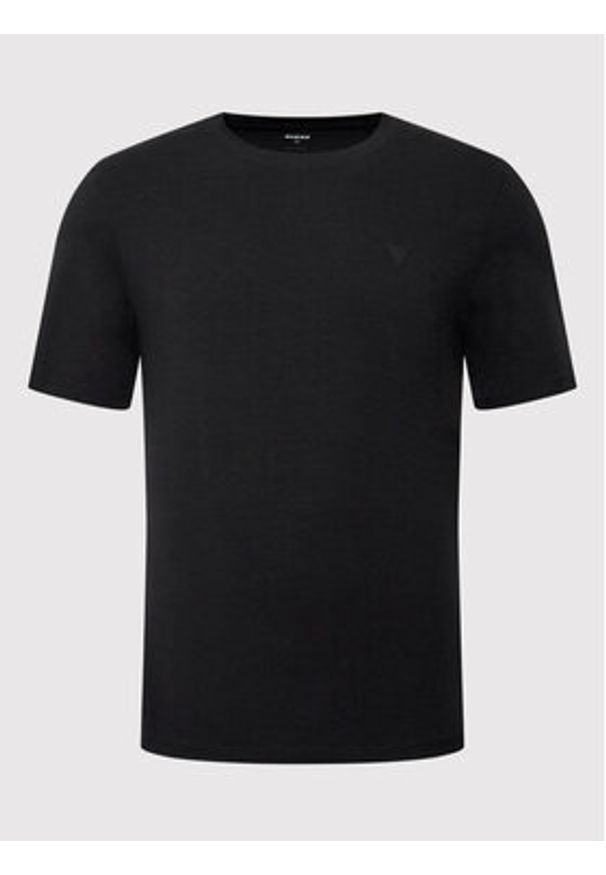 Guess T-Shirt Z2YI12 JR06K Czarny Regular Fit. Kolor: czarny. Materiał: bawełna