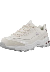 skechers - Buty SKECHERS DLITES Beżowy. Okazja: na co dzień. Kolor: beżowy. Materiał: tkanina, syntetyk, materiał #1