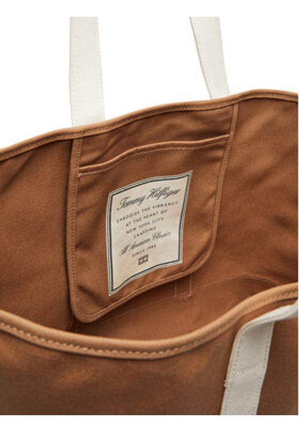 TOMMY HILFIGER - Tommy Hilfiger Torebka Th Summer Tote AM0AM13557 Brązowy. Kolor: brązowy
