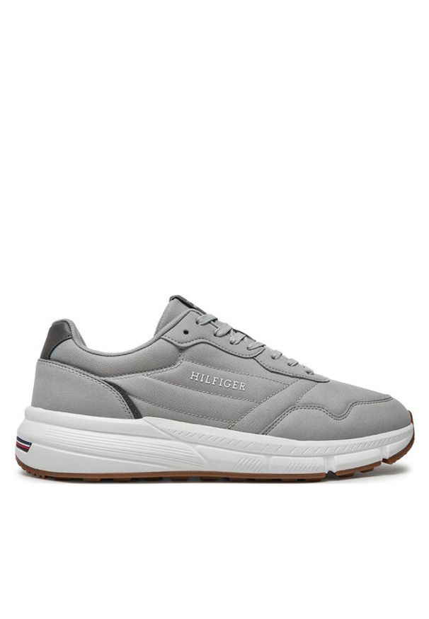 TOMMY HILFIGER - Tommy Hilfiger Sneakersy Faston Mix Ess FM0FM05141 Szary. Kolor: szary. Materiał: materiał